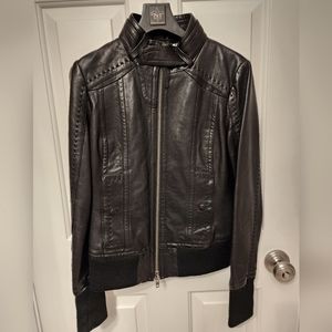 Mackage for Aritzia Ellie Leather Jacket, size xs, black
